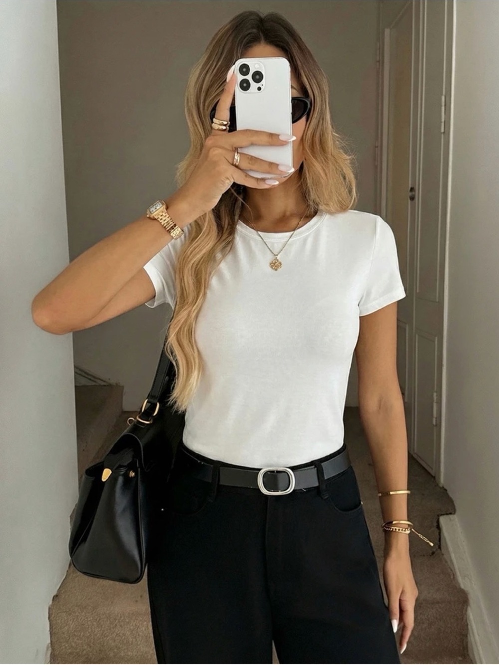 Classic White Short Sleeve Crewneck Tee